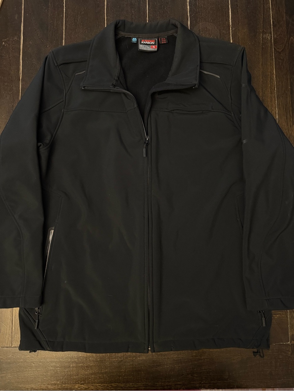 Karbon Extreme 3 Men’s XL Black Softshell Ski Jacket Fleece Lined Full Zip